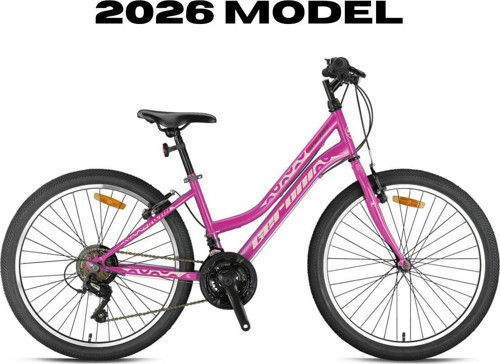 SWAN LADY - 24" - MTB -13'- 21 Vites - V.B - Neon Pembe-Bej/Füme