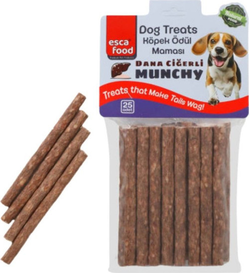 Esca Food Kalın Ciğerli Munchy Ödül Çubuğu 8Gr 25Li Paket