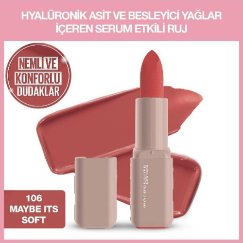 Serum Etkili Hyalüronik Asit ve Besleyici Yağ Içeren Ruj - 106 Maybe It's Soft