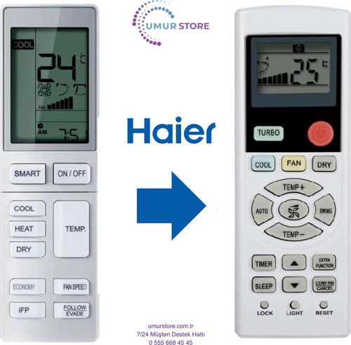 Haier YR-HBS01 Klima Kumandası-Sadece Soğuk Mod