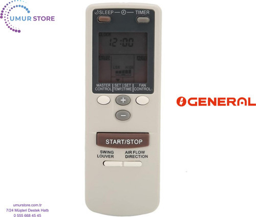 General RSW-127RC Uyumlu Klima Kumandası