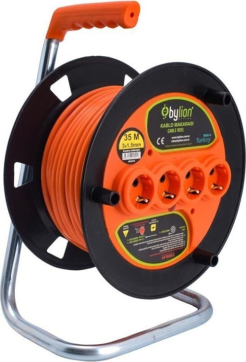 Seyyar Makaralı Uzatma 3*1,5 Mm 35 M Termal Sigortalı