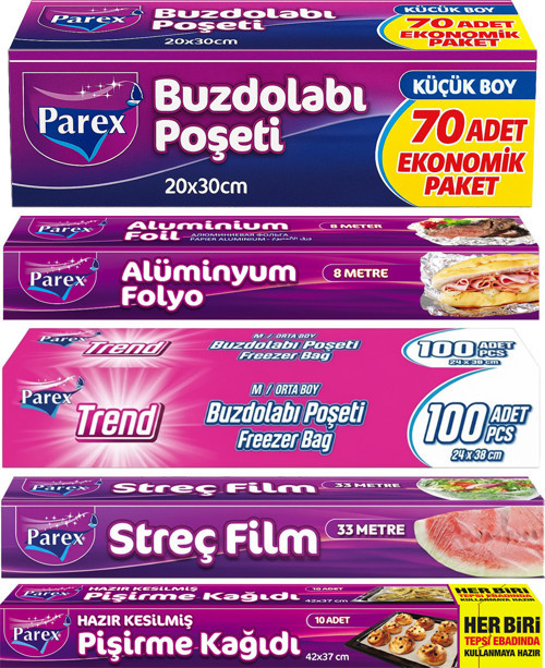 Buzdolabı Poşeti, Pişirme Kağıdı, Streç Film ve Alüminyum Folyo Paketi