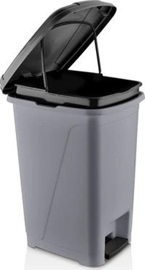Cey Grup İç Kovalı Pedallı Gri Çöp Kovası 40 L