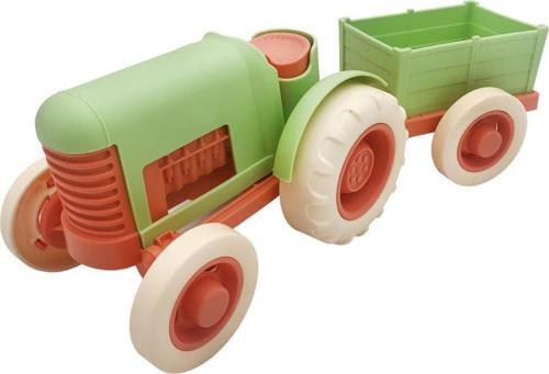 Let's Be Child Römorklu Sürtmeli Plastik Traktör LC-30878 Açık Yeşil-Turuncu