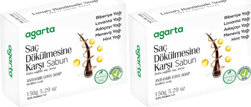 El Yapımı Doğal Sabun 150GR Saç Dökülmesine Karşı (2 Li Set)
