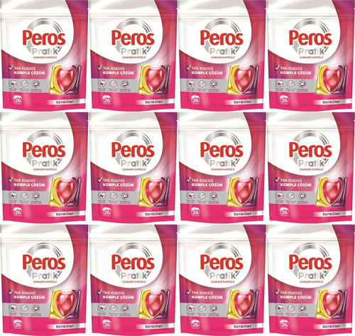 Pratik Matik Çamaşır Deterjanı Kapsülü - Tableti 312 Adet Renkliler (12PK*26)