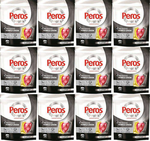 Pratik Matik Çamaşır Deterjanı Kapsülü - Tableti 312 Adet Siyahlar (12PK*26)