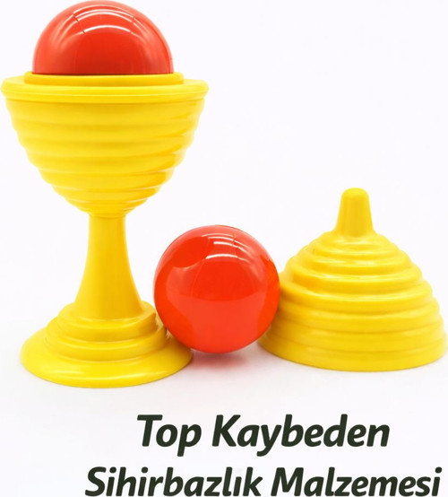 Sarı Renk Sihirli Kupa Top Kaybetme Oyunu 7 Cm