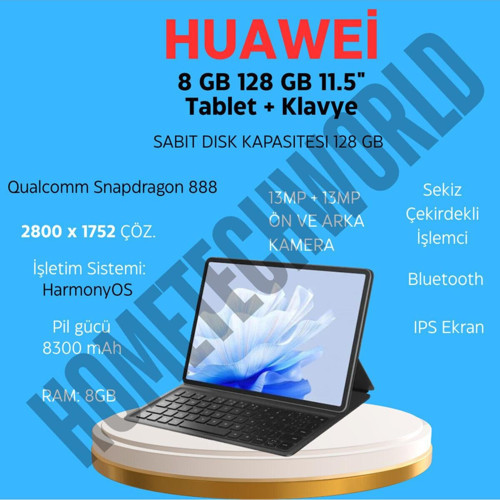 Matepad Air 8 GB 128 GB 11.5\" Tablet + Klavye