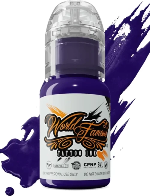 World Famous Amsterdam Purple World Famous Dövme Boyası 15ml – Yoğun Mor Profesyonel Tattoo Ink