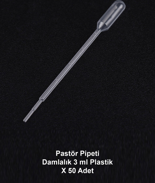 Pastör Pipeti Damlalık 3 Ml Plastik - 50 Adet
