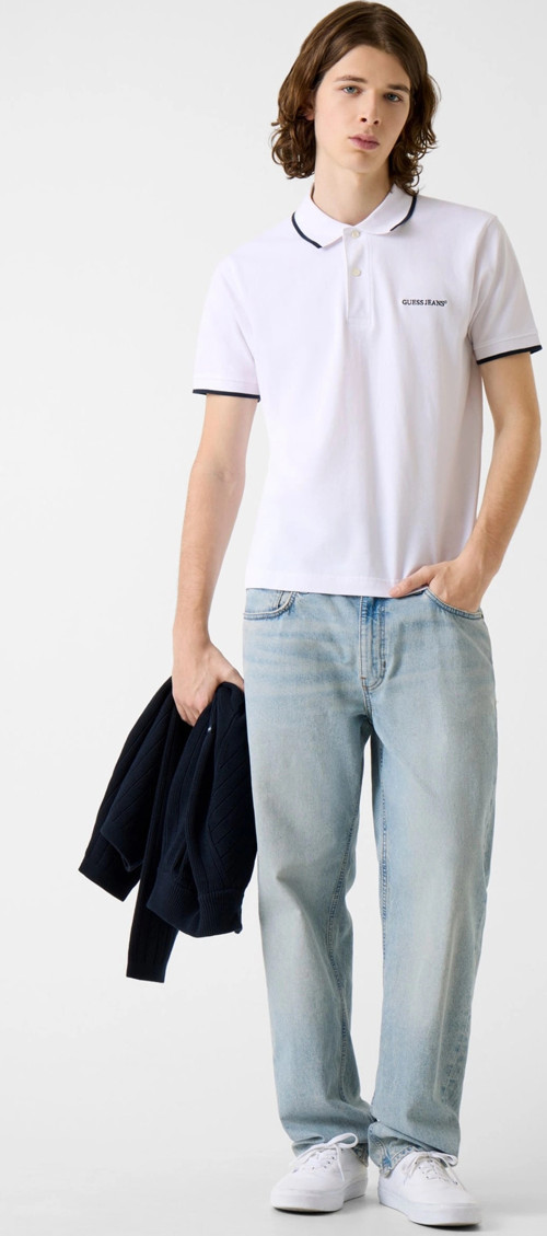 GJ Normal Kesim Nakışlı Kısa Kollu Çizgili Detaylı Polo Yakalı Erkek Çok Renkli Polo T-shirt M