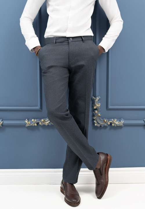 Regular Fit Pamuklu Dokulu Kışlık Gabardin Pantolon