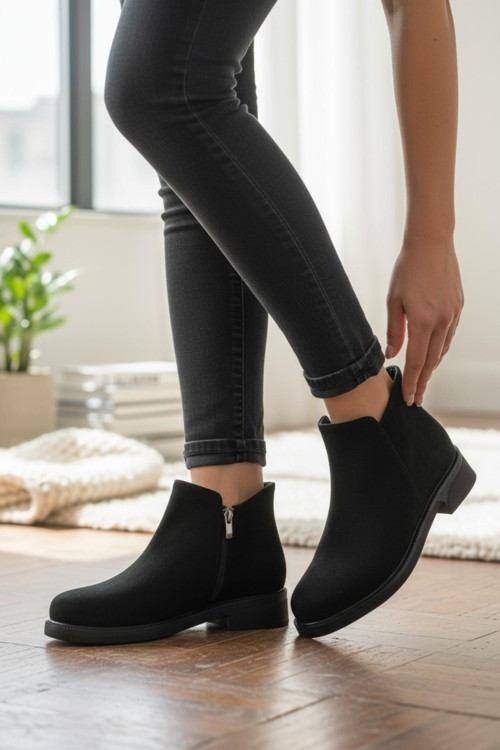 4571 Kaymaz Taban Fermuarlı Bağcıklı Günlük Kadın Bot Postal Kadın Bot