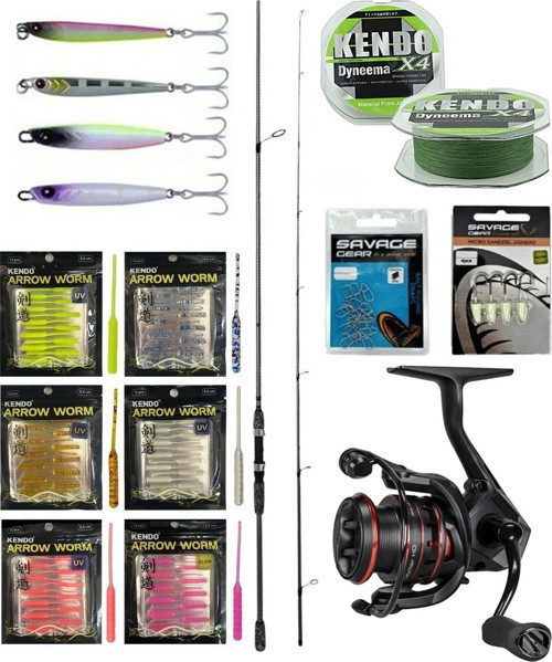 YekOutdoor FireWorm LRF Seti Okuma Wave Up Spin 229cm 3-14gr 2 Parça Olta Kamışı&Okuma Ceymar HD CHD-1000A Olta Makinesi