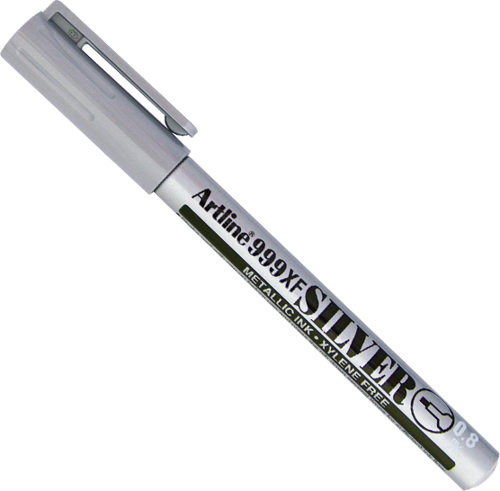 Markör Yaldızlı Yuvarlak Uçlu 0.8 MM Gümüş Davetiye Kalemi (1 Adet)