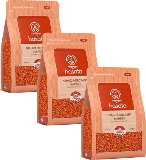 Kırmızı Mercimek Mardin 1 kg 3 lü