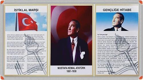 419 50X90Cm 3Lü Milli Levha Alüminyum Çerçeveli