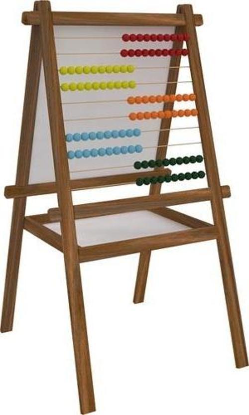 Öğretmen Tipi Ahşap Ayaklı Sepetli Abaküslü Yazı Tahtası 40X55Cm PAN298