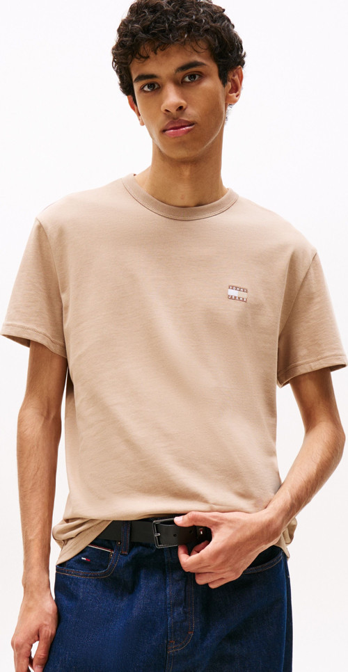 TJM REG BADGE TEE EXT Erkek Kahverengi T-Shirt - DM0DM20322