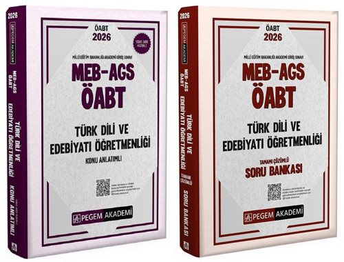 Pegem 2026 ÖABT MEB-AGS Türk Dili ve Edebiyatı Öğretmenliği Konu Anlatımlı + Soru Bankası 2 li Set Pegem Akademi Yayınla