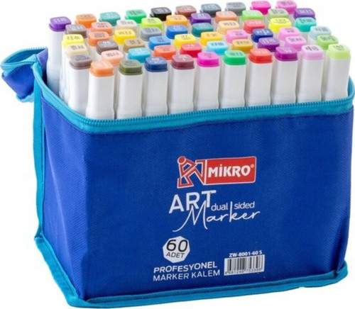 Çift Uçlu Fosforlu Kalem Art Marker 60 Renk