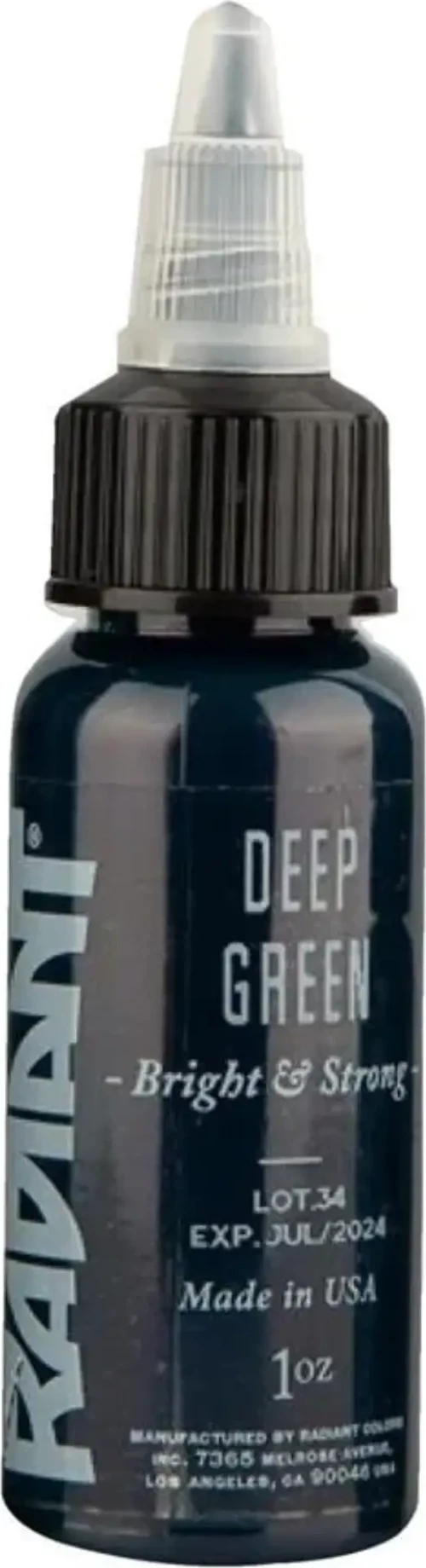 Deep Green Radiant Dövme Boyası 30ml – Yoğun Yeşil Profesyonel Tattoo Ink