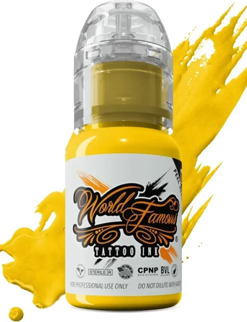 World Famous Great Wall Yellow World Famous Dövme Boyası 15ml – Yoğun Sarı Profesyonel Tattoo Ink