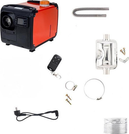 5 KW Webasto Muadili Taşınabilir Dizel Isıtıcı (12V-220V) Kırmızı