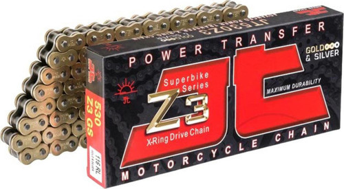Motosiklet Zinciri Super X-Ring Z3 530 X 110 Supersport Gold-Silver Jtc530Z3Gs108Rl