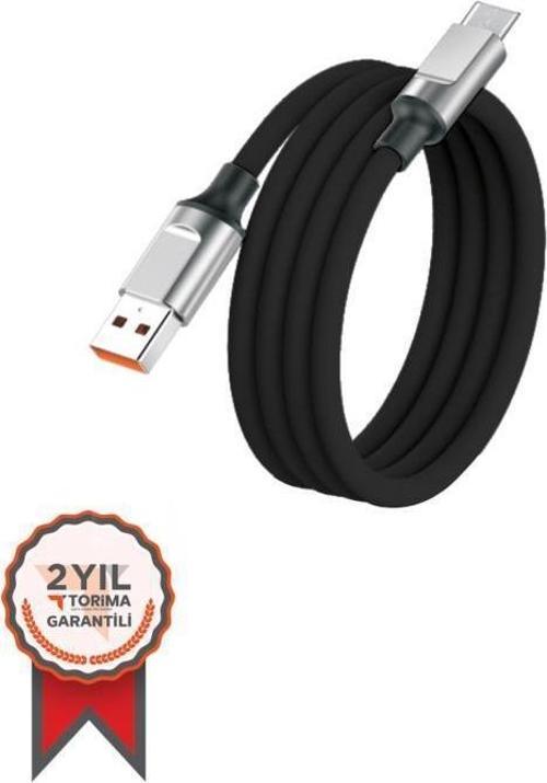 Siyah 2.4a Micro Halat Şarj-data Kablosu