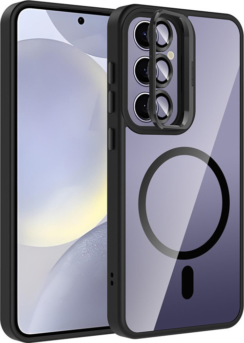 Galaxy S25 Plus Kılıf Standlı ve Kamera Lens Koruma Hediyeli Etro Kapak
