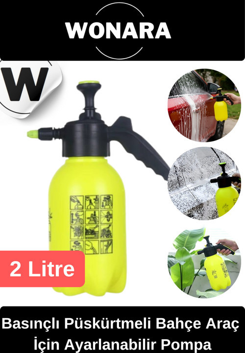 Ergonomik Ayarlanabilir Basınçlı Püskürtmeli 2 Litre Profesyonel Bahçe Araç Temizleme Pompası