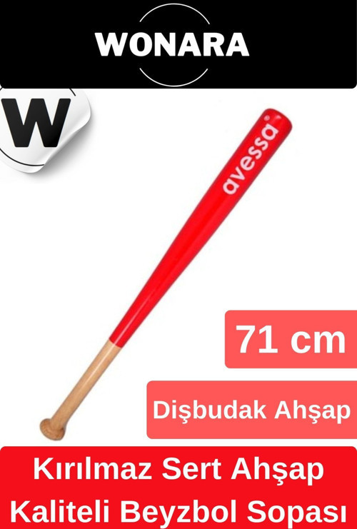 Özel Üretim Dayanıklı Kırılmaz Ahşap 71 cm Mükemmel Kavrayışlı Kaliteli Beyzbol Sopası