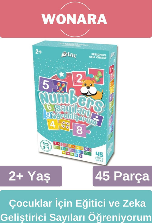 Eğitici Zeka Geliştirici Aile ile El-Göz Koordinasyonu Desteği Eğlenceli Sayıları Öğreniyorum Seti