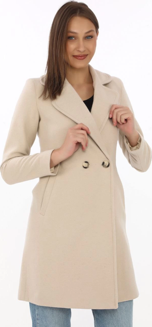 Velmora Premium Kadın Kaşe Kaban – Siyah Yünlü Dokuma, Kruvaze Yaka, Astarlı, Cepli, Kuşaklı Uzun Bo