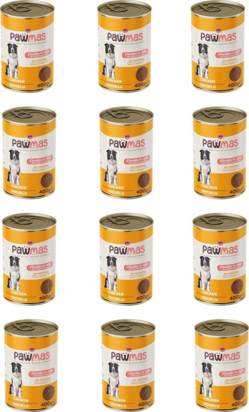 tavuklu yetişkin köpek konservesi 400 gr x 12adet