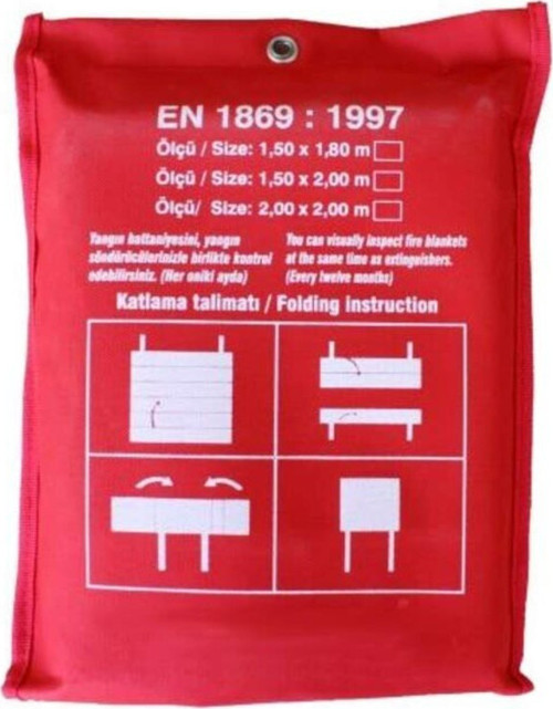 Özel Kumaşlı Yangın Battaniyesi Ebat (150 X 180)