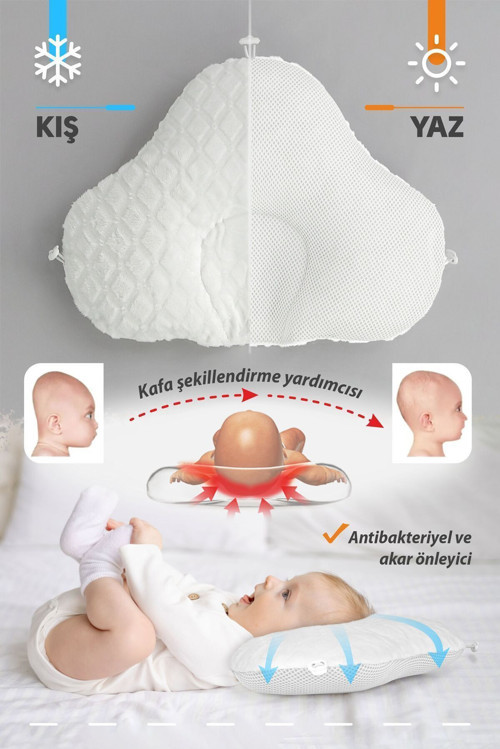 Düz Kafa Yastığı, Bebek Kafa Sendromu Yastığı, Yenidoğan Yastık, Uyku Baş Yastığı