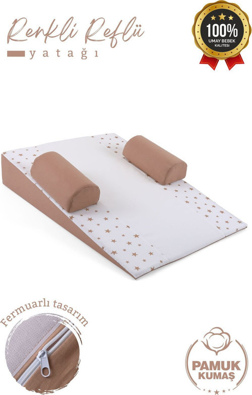 Bebek Reflü Yatağı, Fermuarlı, Yıkanabilir Kılıf, Yatak, Pamuk Kumaş