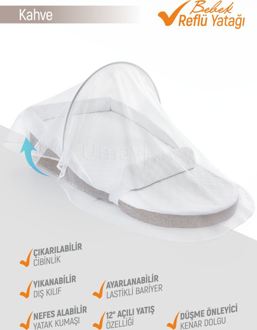 Reflü Yatağı, Bebek Yatak - Dokuma Kahve