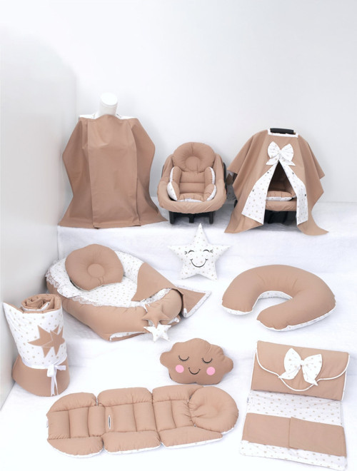 Babynest Puset Örtüsü Alt Açma Emzirme Yastığı Bel Destekli Ana Kucağı Bebek Arabası Minderi-Panço