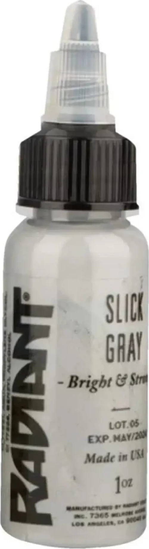 Slick Gray Radiant Dövme Boyası 30ml – Yoğun Gri Profesyonel Tattoo Ink