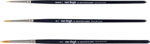 Vangogh Sulu Boya Fırça Yuvarlak Uçlu 191 Seri 3’lü Set No: 2 - 0 - 000