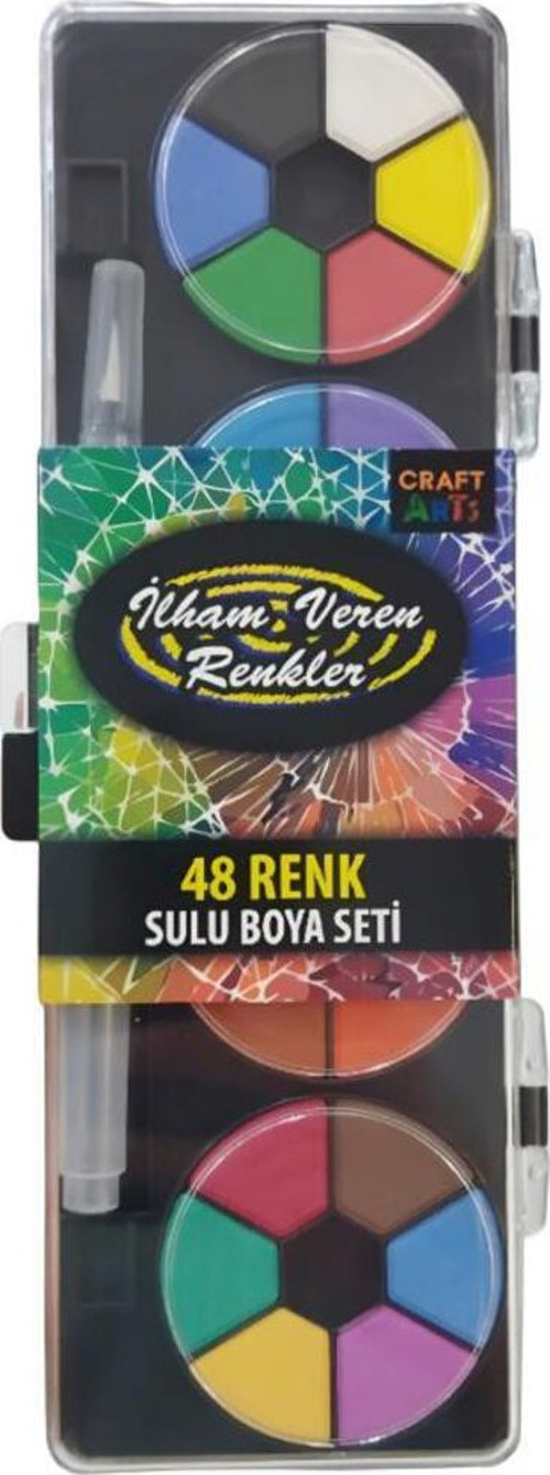 Sulu Boya Seti 48 Renk Siyah Zemin 51013856