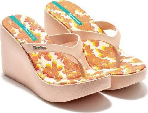 Aloha Topuklu Kadın Parmak Arası Terlik Bej 35/40