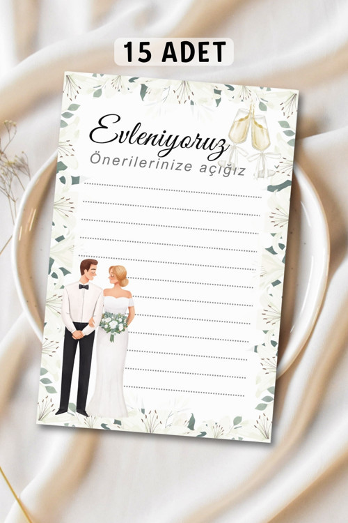 Evleniyoruz Önerilerinize Açığız 15 Adet Bride To Be Soru Kartı Bekarlığa Veda Partisi Nedime Gelin