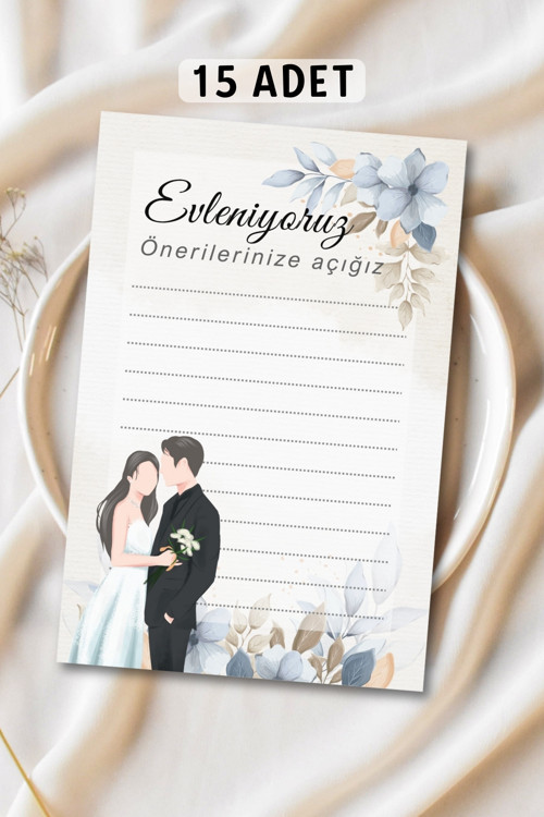 Evleniyoruz Önerilerinize Açığız 15 Adet Bride To Be Soru Kartı Bekarlığa Veda Partisi Nedime Gelin