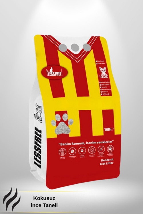 Kokusuz 10 Litre Kedi Kumu (Sarı Kırmızı Ambalaj)